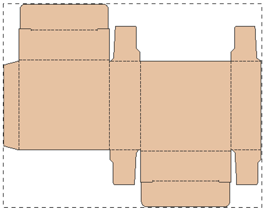 Individuell gestalteter Kraftpapierkarton