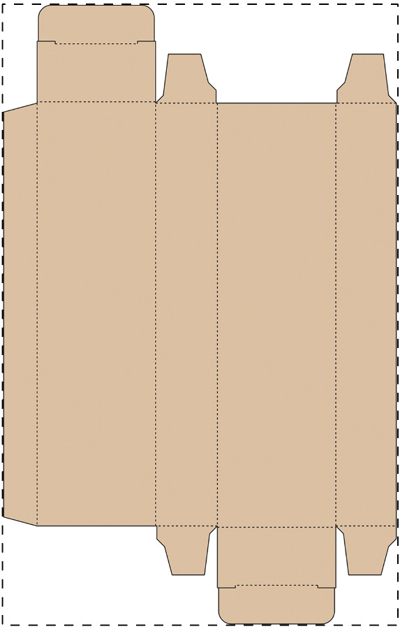 Custom kraft paperboard box
