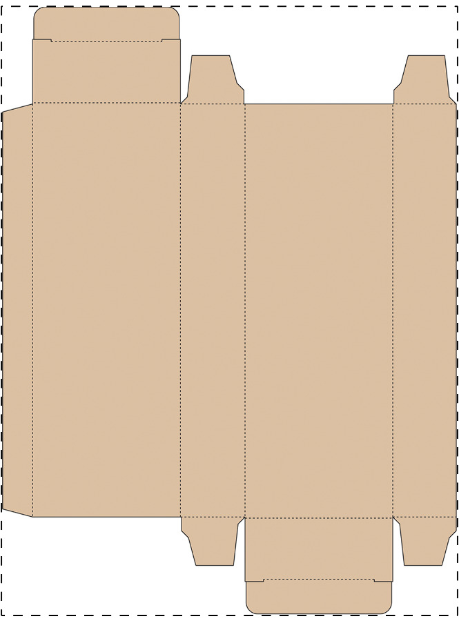Custom kraft paperboard box