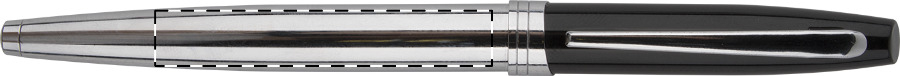Roller pen barrel - in line with clip