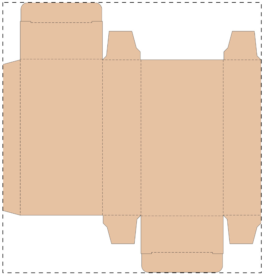 Custom kraft paperboard box