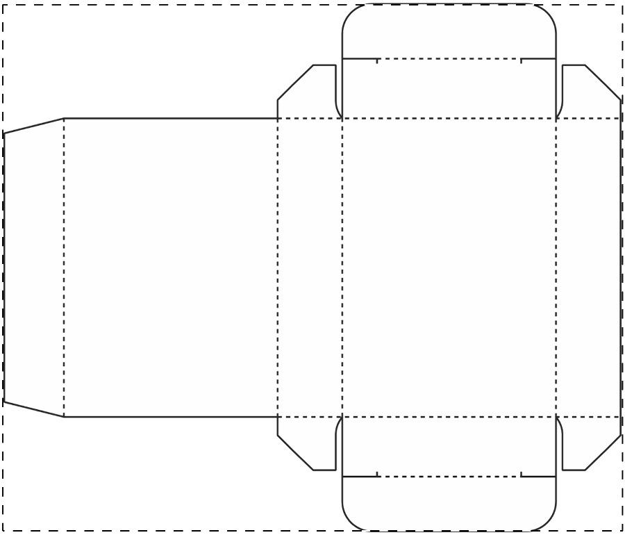 Individuell gestalteter Papierkarton