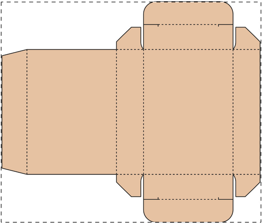 Individuell gestalteter Kraftpapierkarton