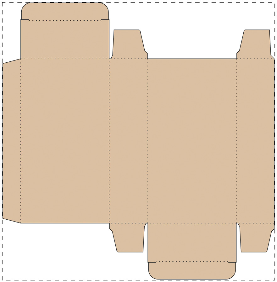 Custom kraft paperboard box