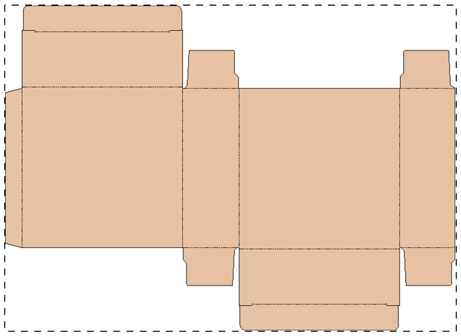 Individuell gestalteter Kraftpapierkarton