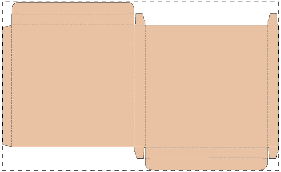 Individuell gestalteter Kraftpapierkarton