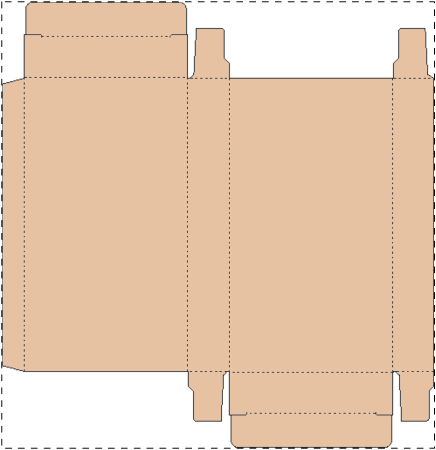 Individuell gestalteter Kraftpapierkarton