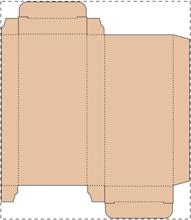 Custom kraft paperboard box