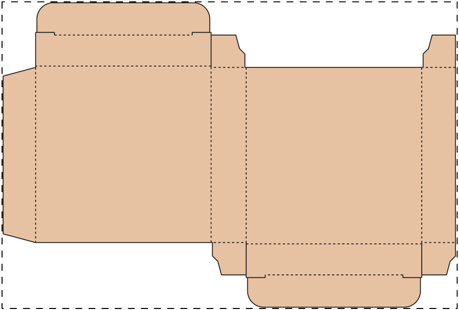 Custom kraft paperboard box