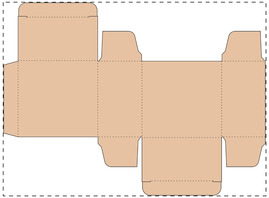 Individuell gestalteter Kraftpapierkarton