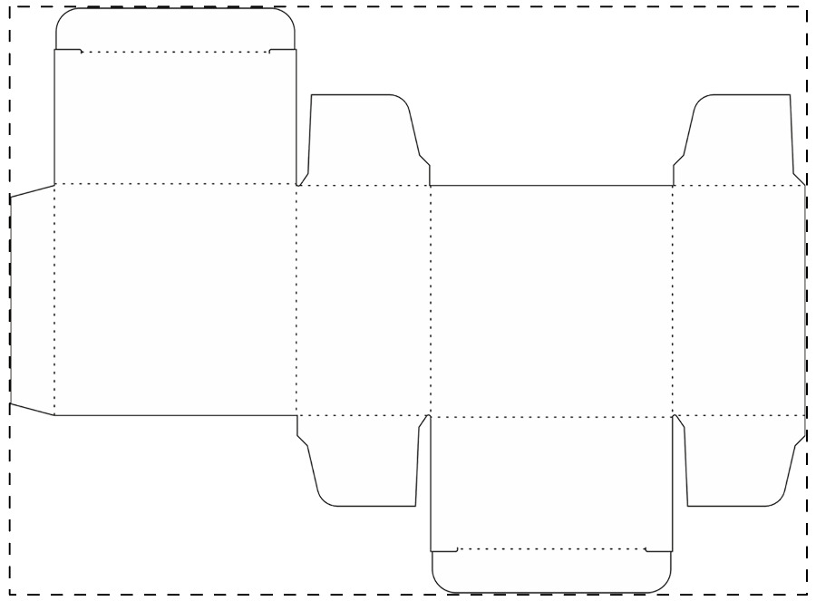 Individuell gestalteter Papierkarton